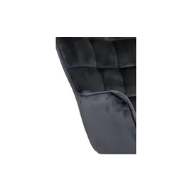 byLIVING Schaukelstuhl Richie Samt 72 x 92 x 92 cm Schwarz gepolstert