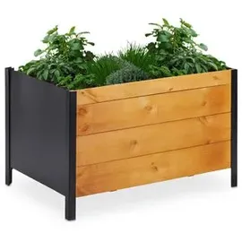 Relaxdays Hochbeet 78 x 51 x 48 cm Natur