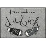 Kleen-Tex Fußmatte, Hier wohnen... (BL 50x75 cm) - BL 50x75 cm