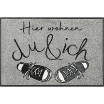 Kleen-Tex Fußmatte, Hier wohnen... (BL 50x75 cm) - BL 50x75 cm