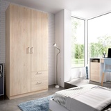 Dmora Kleiderschrank Velino, 100x52h215 cm, Eiche