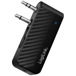 LogiLink Audio-Transmitter mit Bluetooth 5.1, AUX-Ausgang und Flugzeugstecker Audiosender