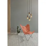 Kayoom 4-Fußstuhl KAYOOM "Schmetterling Stuhl Santiago, Schmetterlingsstuhl aus Leder", braun (cognac), B:71cm H:89cm T:78cm, Leder / Eisen, Stühle, pflegeleicht, hochwertig, hochwertig verarbeitet, hoher Sitzkomfort