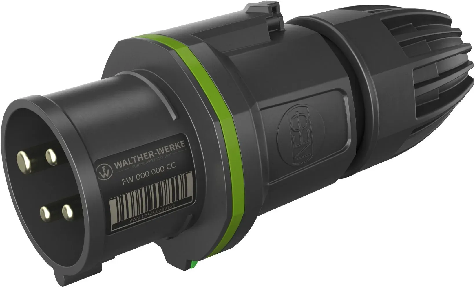Walther Electric FW211402CC CEE NEO Stecker Classic, 16A, 4P, 2h, IP54 mit Käfigzugfeder-Technik