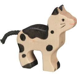 Holztiger Tierfigur HOLZTIGER Katze aus Holz schwarz|weiß