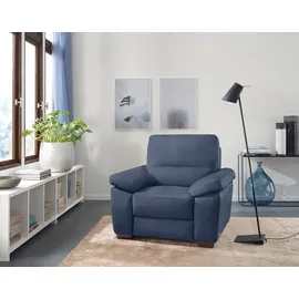 Calia Italia Sessel Gaia Luxus-Microfaser Ginevra 100 x 92 x 94 cm Blau