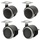 Wagner System Möbelrollen / Doppelrollen 4tlg. Set - SOFT - Ø 50mm, Tragkraft 50 kg