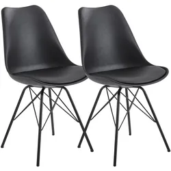 KADIMA DESIGN Skandinavische Esszimmerstühle, 2er Set, Samt oder Kunststoff, verschiedene Farben