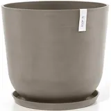 ECOPOTS Blumentopf ECOPOTS "Oslo 55 + Wassersystem Taupe" Pflanzgefäße Gr. B/H/T: 55cm x 48,5cm x 55cm, grau (taupe) für innen und außen: frostsicher, bruchsicher lichtbeständig