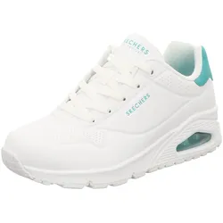 Skechers Damen Schnürschuh Uno-Pop Back in weiss