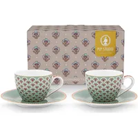 Pip Studio Espressotasse mit Untertasse 0,12 l Blau 2