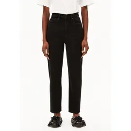 ARMEDANGELS MAIRAA HIGH WAIST MOM JEANS | recycelter Baumwoll Mix Comfort Stretch - schwarz (28-32)