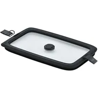 Rösle Vakuumdeckel FLEXX 2GO eckig schwarz/transparent 26 x 16,2 cm 1,5 l