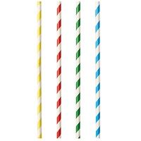 PAPSTAR 1000 Shake-Halme, Papier Ø 8 mm · 21 cm farbig sortiert "Stripes"