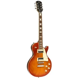 Stagg Standard Serie, E-Gitarre mit massivem Mahagonikorpus, gewölbte Decke