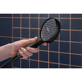 Hansgrohe Activera Select S Duschkopf 95, 2 Strahlarten, EcoSmart, mit WaterBoost, 28035670, Farbe: Mattschwarz,