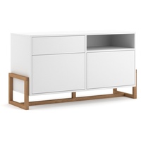 Domando Sideboard Sideboard Anzio, Breite 120cm, Push-to-open-System, Gestell aus Buche weiß