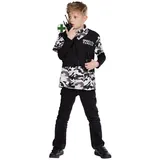 Karneval-Klamotten Polizei-Kostüm Polizei Spezialeinheit Oberteil mit Walkie Talkie, Oberteil Spezialeinheit Uniform Polizei Kinderkostüm Jungen grau|schwarz 128