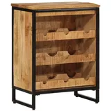 vidaXL Weinregal für 9 Flaschen 55x33x70 cm Massivholz Mango