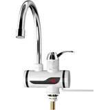 Küchenarmatur – Einhebelmischer, Zwei Hahnlöcher – Warm- Und Kaltwasser – Drehauslauf – Polierter Edelstahl – Keramikventileinsatz – Silber