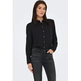Jdy Hemdbluse JDYSAY L/S LINEN LOOSE SHIRT Schwarz L