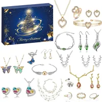 ACAREY Weihnachtsdeko Adventskalende 2024, Schmuck Adventskalender 2024 Weihnachtskalender Für Frauen Damen Weihnachten Countdown Adventskalender, Mit 24 Überraschungen Weihnachten Geschenk (A)