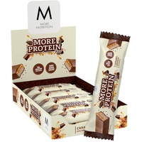 MORE NUTRITION MORE Protein Bar, 10er Box Protein Riegel, 10 x 50 g, Caramel Crunch