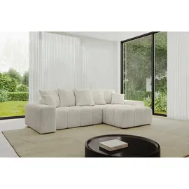altdecor Ecksofa Cord 2-Sitzer Beige
