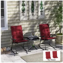 Outsunny Liegenauflage 116 x 50 x 5 cm rot 2 St.