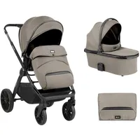 KIKKABOO Kinderwagen Tiffany 2 in 1 Babywanne, Sportsitz, Wickeltasche,