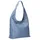 ITALYSHOP24 Jeansblau Shopper Leder