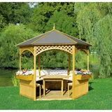 Promadino Pavillon Palma mit Holzdach und Dachpappe
