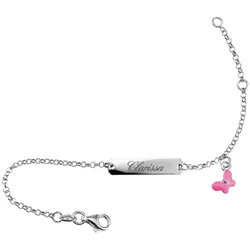 Scout Armband Ident 260243100 Schmetterling Silber 925 Emaille pink