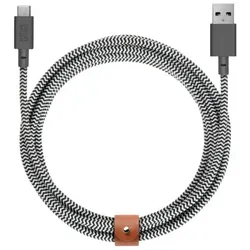 Native Union Belt Cable USB-A to USB-C 3m Zebra