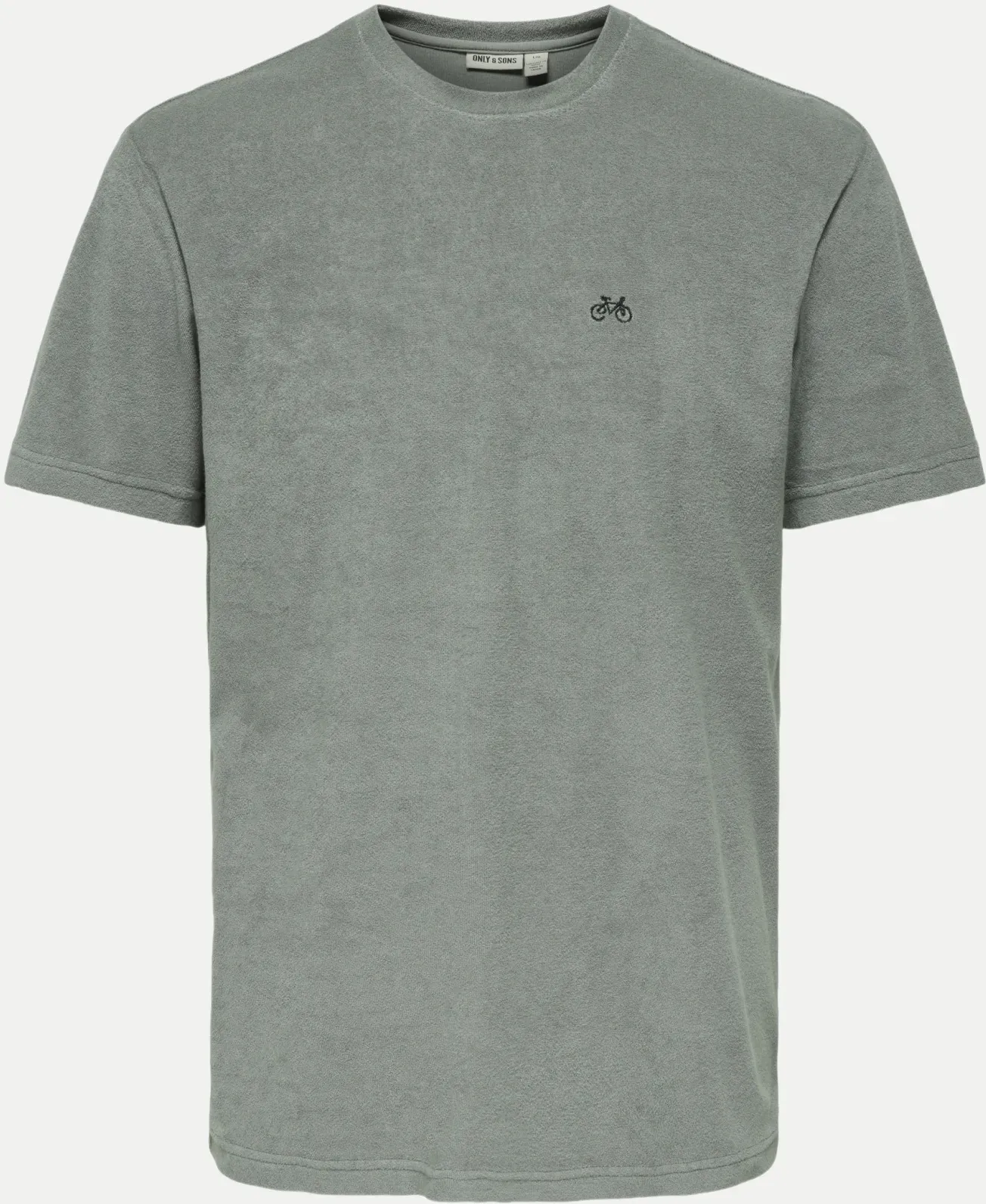 Frottee T-Shirt Grau S