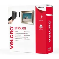 VELCRO® Klettband zum Aufkleben Haft- und Flauschteil (L x B) 25000mm x 20mm Weiß