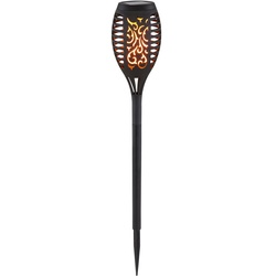 LED Solar Steck Lampe Dekor Stanzunge Feuer Flacker Effekt Garten Außen Leuchte Terrassen Erdspieß