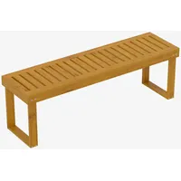 Outsunny Gartenbank, Teak, Holz, 34x43x132 cm, Gartenmöbel, Gartenbänke