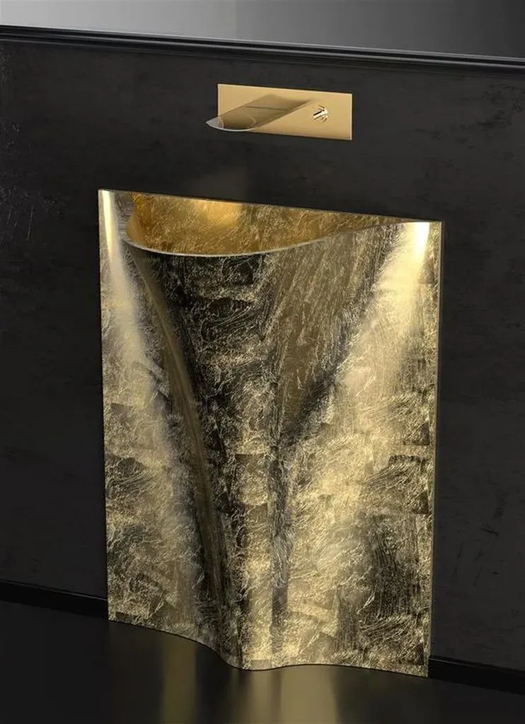 Glassdesign TEMPO Waschtischsäule VetroFreddo - Alt Bronze