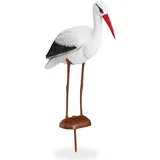 Relaxdays Gartenfigur Storch