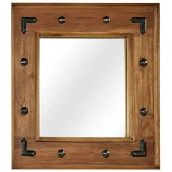 vidaXL Spiegel Akazienholz Massiv 50x50 cm
