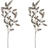 Creativ green Winterliche Kunstpflanze 93 cm silber