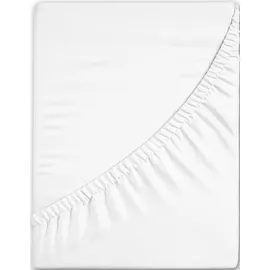 HIP Spannbettlaken Mako-Satin 90 x 220 cm weiß