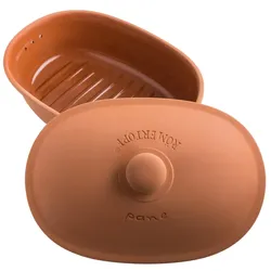 RÖMERTOPF Brottopf Brotkasten OVAL Terracotta 40 cm