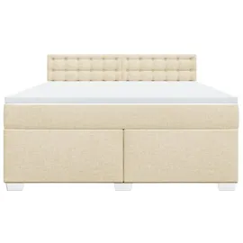 vidaXL Boxspringbett 180 x 200 cm Creme