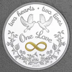 Silbermünze 1oz One Love 2025 (PP/koloriert) (Australien)
