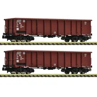Fleischmann 830250 N 2er-Set Offene Güterwagen Eanos 052 DB