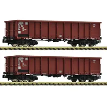 Fleischmann 830250 N 2er-Set Offene Güterwagen Eanos 052 DB