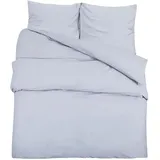 vidaXL Bettwäsche-Set Grau 200 x 220 cm