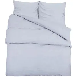 vidaXL Bettwäsche-Set Grau 200 x 220 cm